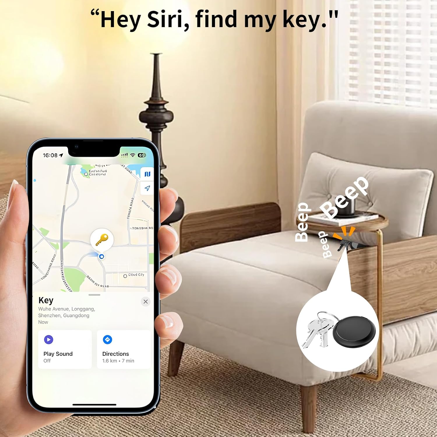 2 Pack GPS Tracker for Vehicles Work with Find My (iOS Only) Real Time Mini Car Air Tracker Tag Global Coverage Hidden Car Locator Tracking Device No Monthly Fee or Subscription No SIM Card Required