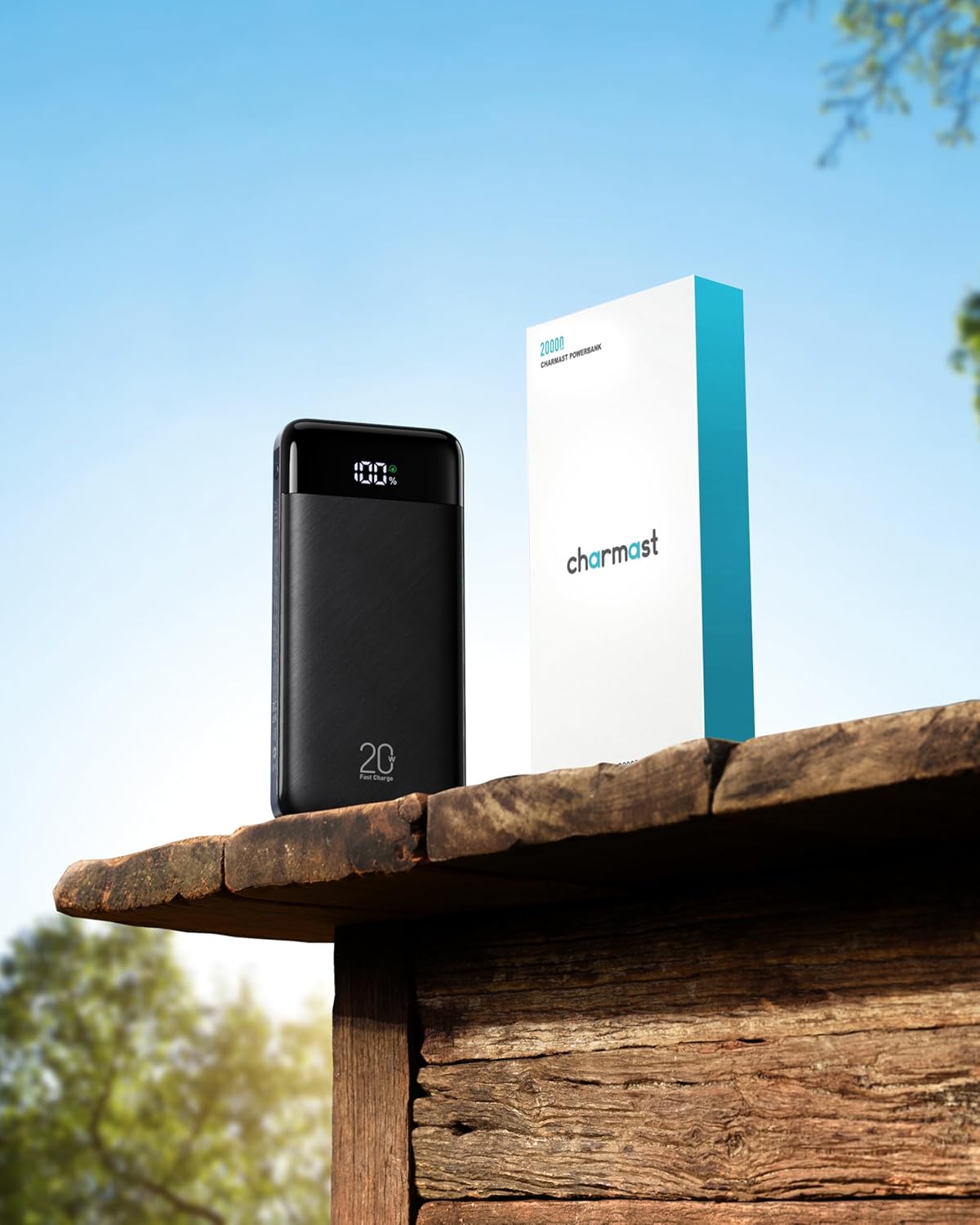 Charmast 20000mAh Portable Charger with 4 Built-in Cables & 6 Outputs, 20W Power Bank Fast Charging - USB C External Battery Pack for iPhone 16 15 14, Android, iPad, Tablet & More (Travel Essential)